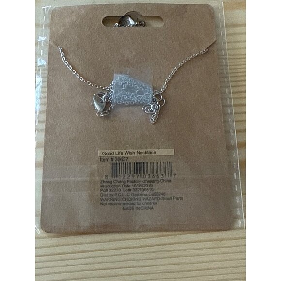 Good Life Wish Necklace With Shell Charm For Women - Picture 3 of 4